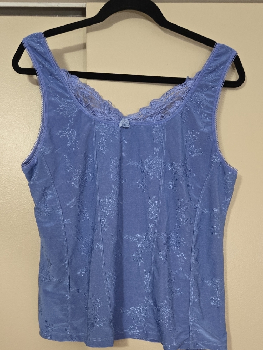 Delta Burke Periwinkle Floral Jacquard Camisole